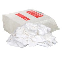 10kg Bag of Rags - Pure White Sheet